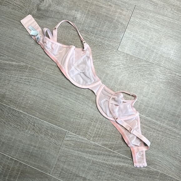 COSABELLA Pink Sheer Mesh Underwire Bra Womens - Picture 11 of 12